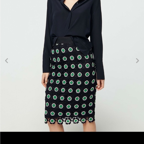 JCrew Pencil skirt in floral crochet,All Products : American Fashion Style Bags On Sale